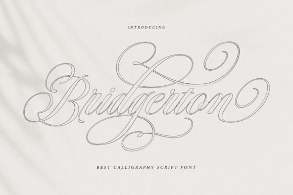 Bridgerton Outline: A Calligraphy Font for Modern Elegance