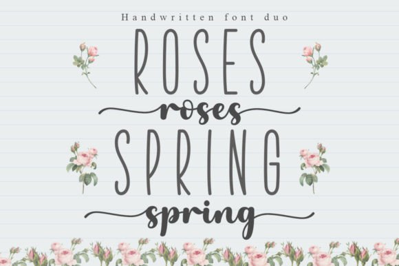 Roses Spring Duo: A Creative Font for Romantic Designs